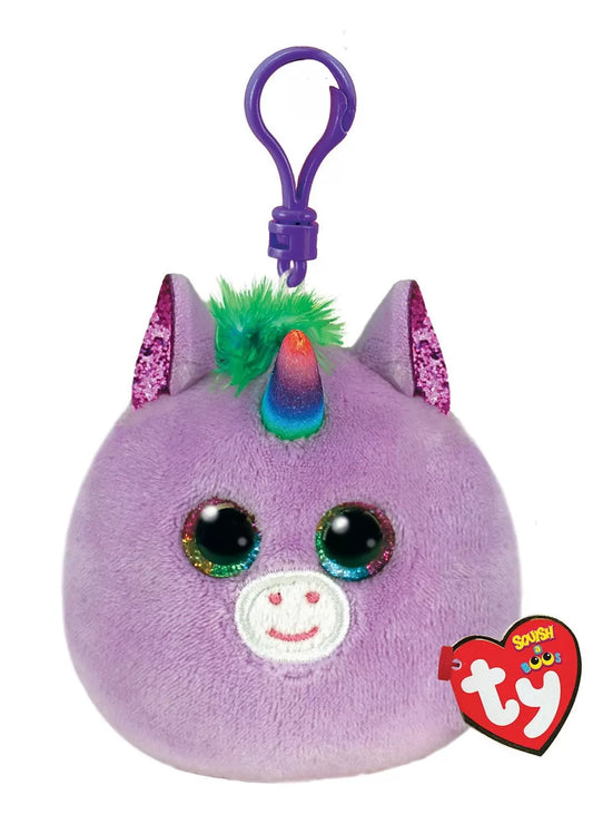 PLUS BRELOC TY 8.5CM SQUISHY BEANIES UNICORN ROSETTE VIOLET, BRELOC 8.5CM