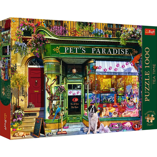 PUZZLE TREFL 1000 PREMIUM PLUS TEA TIME PARADISUL ANIMALELOR, TREFL 1000P
