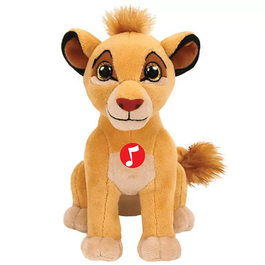 PLUS TY 15CM BEANIE BABIES DISNEY REGELE LEU SIMBA CU SUNETE, PLUS 15CM LICENTE