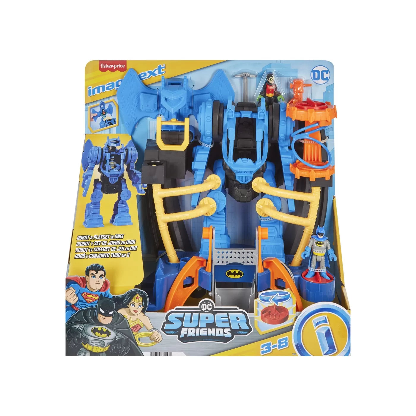 FISHER PRICE IMAGINEXT DC SUPER FRIENDS ROBOT BATMAN SI CENTRU DE COMANDA, FISHER PRICE - DC SUPER FRIENDS