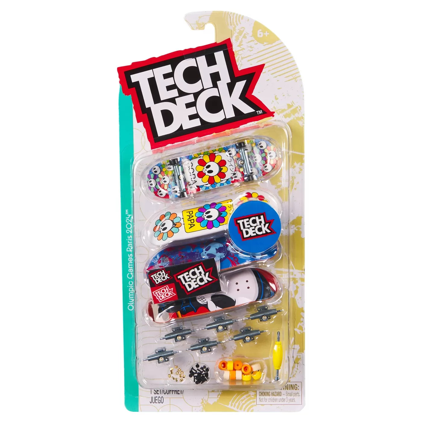 TECH DECK PACHET 4 PIESE FINGERBOARD PAPA 9.6CM , TECH DECK