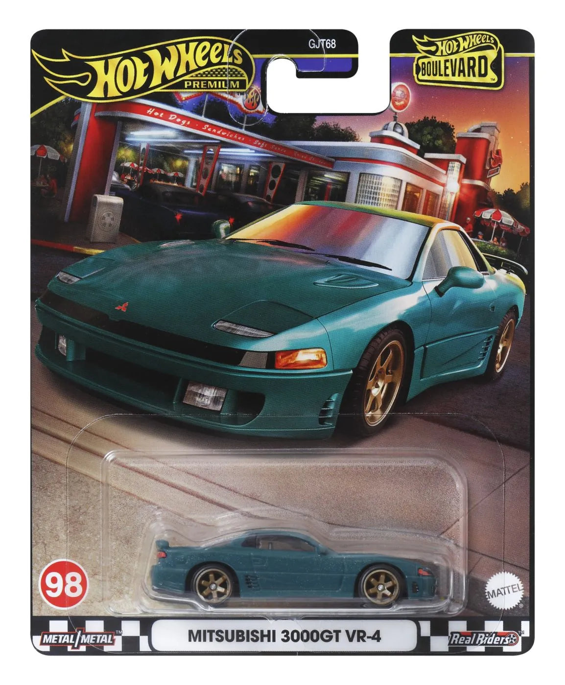 HOT WHEELS PREMIUM BOULEVARD MASINUTA METALICA MITSUBISHI 3000GT SCARA 1:64, HOT WHEELS - VEHICULE
