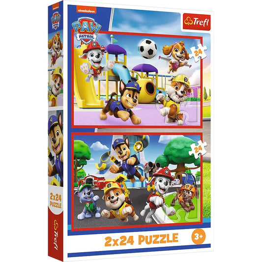 PUZZLE TREFL 2X24 PATRULA CATELUSILOR ZIUA AMUZANTA A CATELUSILOR, TREFL 2X24