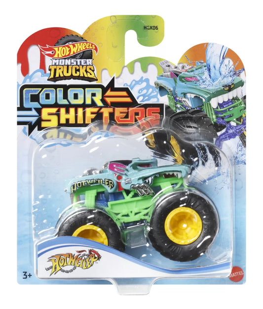 HOT WHEELS MONSTER TRUCK CAMION HOTWEILER CU CULORI SCHIMBATOARE SCARA 1:64, HOT WHEELS - MONSTER TRUCK