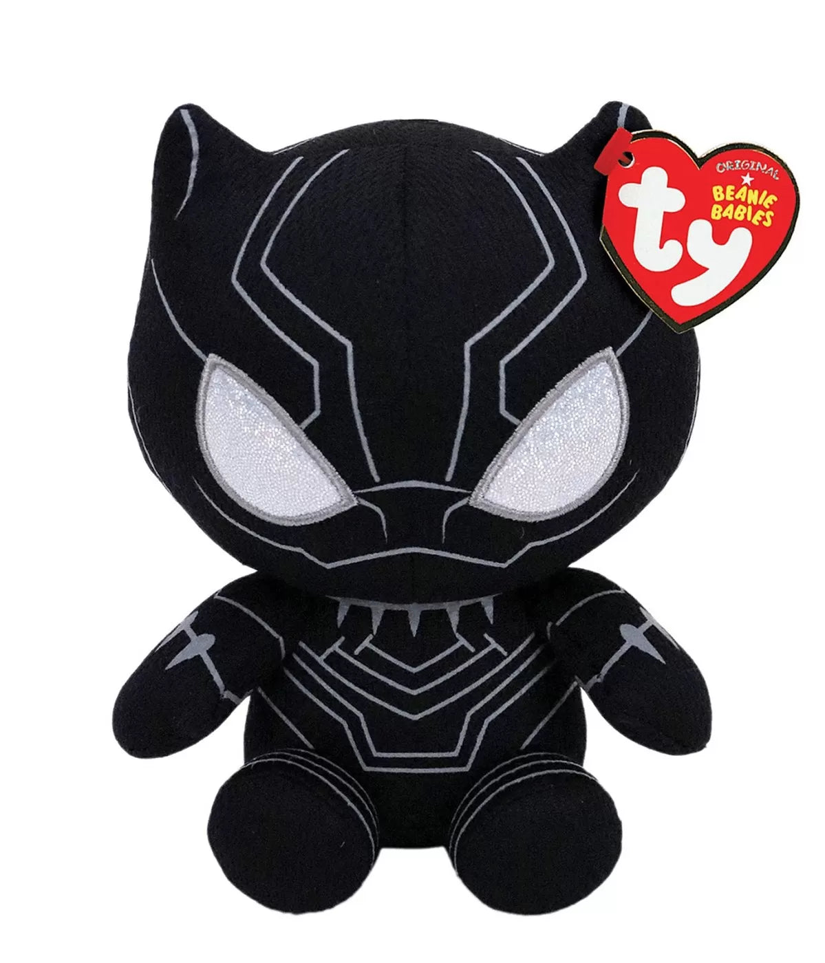 PLUS TY 15CM BEANIE BABIES SOFT MARVEL BLACK PANTHER, PLUS 15CM