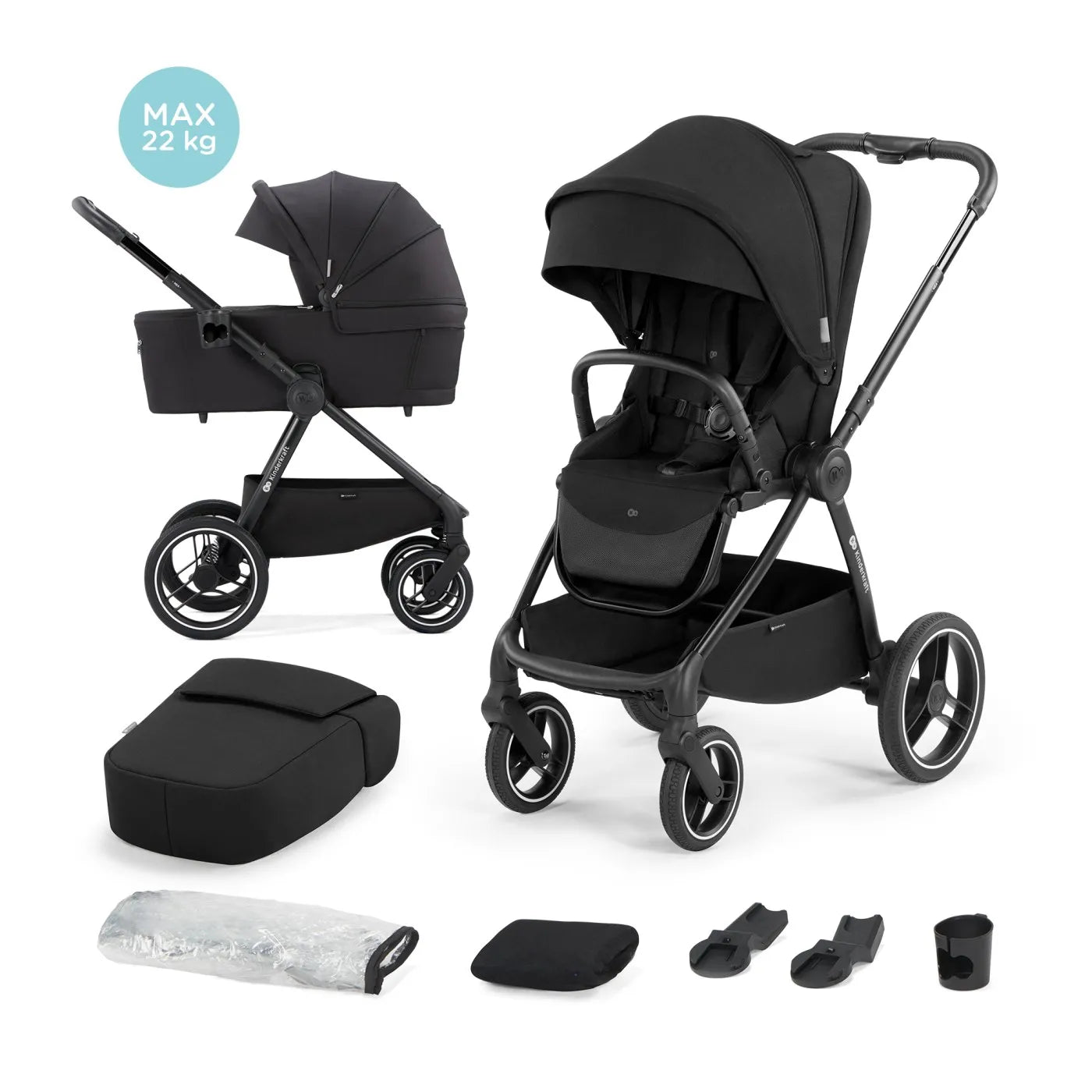 CARUCIOR MULTIFUNCTIONAL 2IN1 KINDERKRAFT NEA NIGHT BLACK, KINDERKRAFT