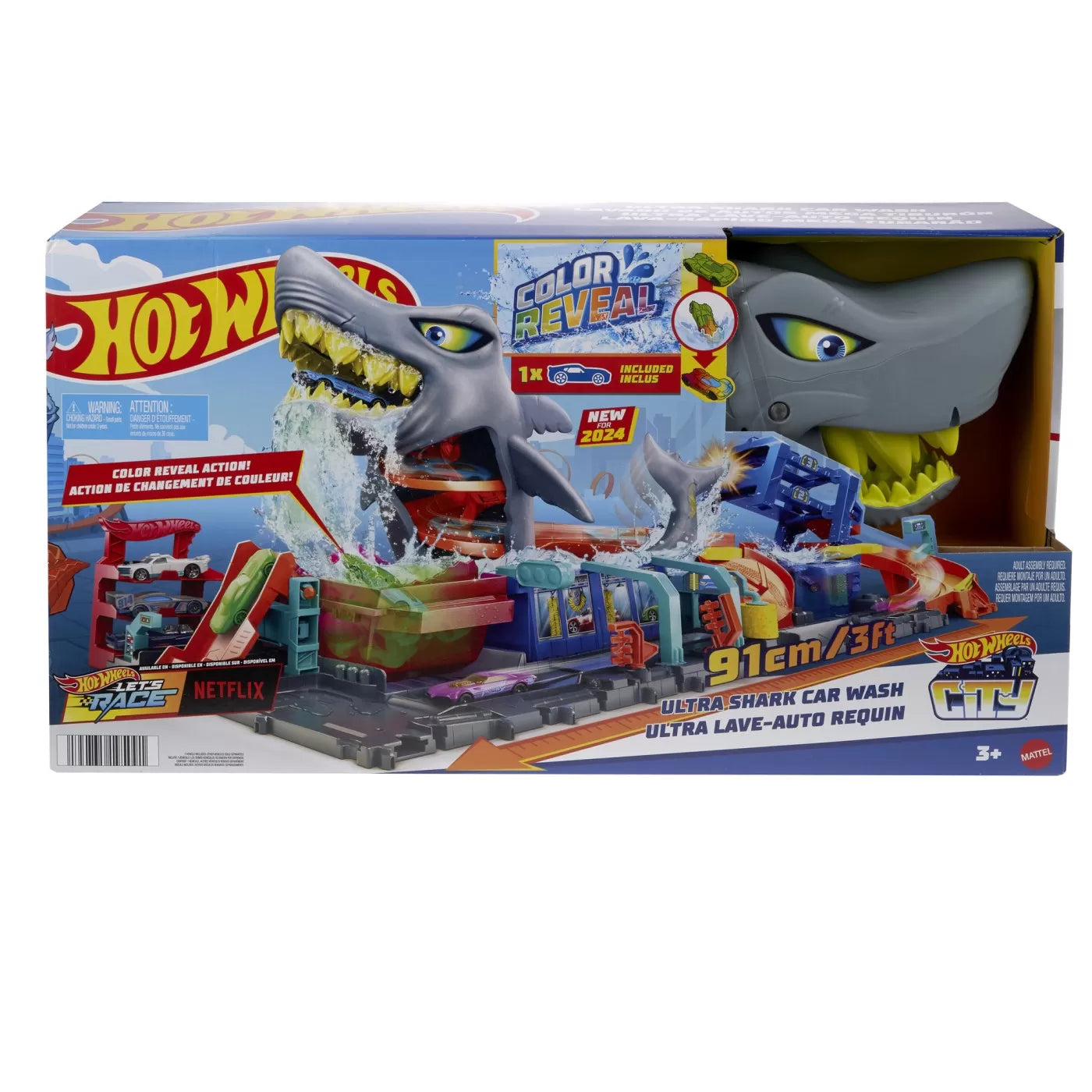 HOT WHEELS CITY COLOR REVEAL SPALATORIE AUTO 91CM, HOT WHEELS - CITY