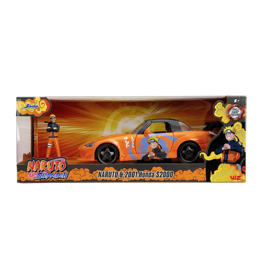 JADA NARUTO SHIPPUDEN SET FIGURINA NARUTO SI MASINUTA METALICA HONDA 2001 S2000 SCARA 1:24, JADATOYS