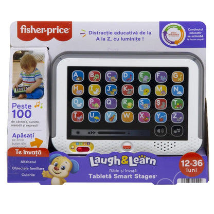 FISHER PRICE LAUGH LEARN TABLETA SMART CU 3 NIVELURI DE DEZVOLTARE LIMBA ROMANA , FISHER PRICE - INFANT