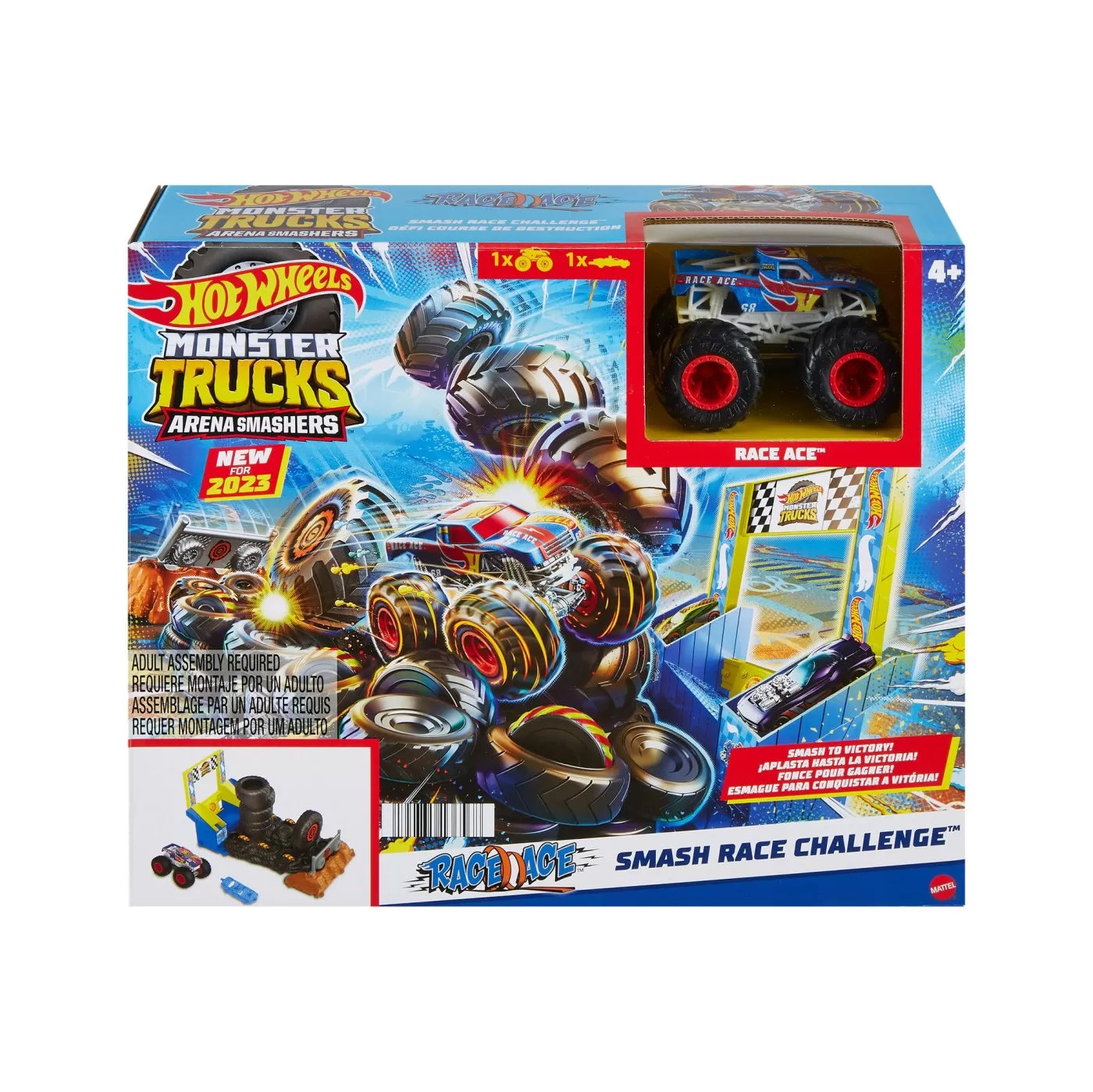 HOT WHEELS MONSTER TRUCKS ENTRY CHALLENGE ARENA SMASHERS PROVOCAREA SMASH RACE, HOT WHEELS - MONSTER TRUCK