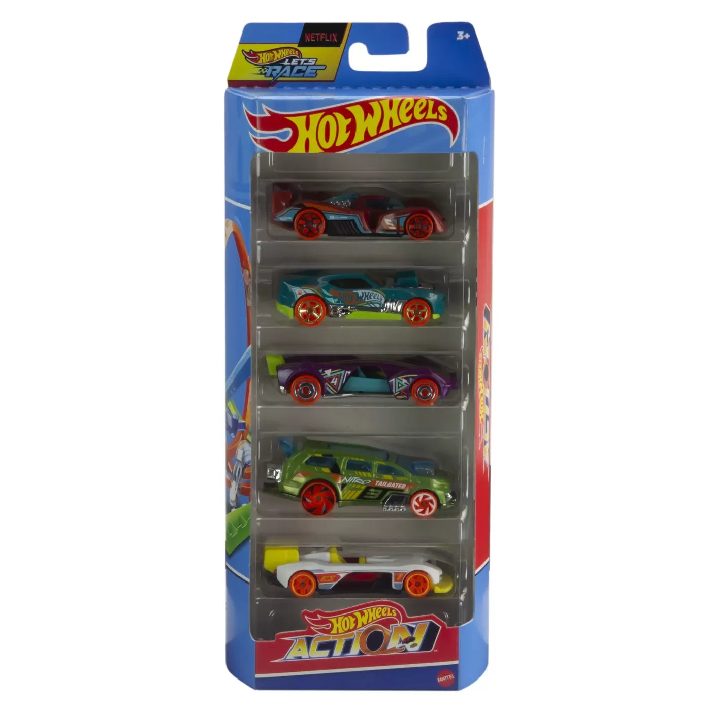 SET 5 MASINI HOT WHEELS ACTION, HOT WHEELS - VEHICULE