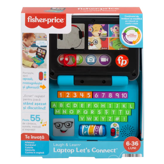 FISHER PRICE LAUGH&LEARN LAPTOP INTERACTIV IN LIMBA ROMANA, FISHER PRICE - RADE SI INVATA