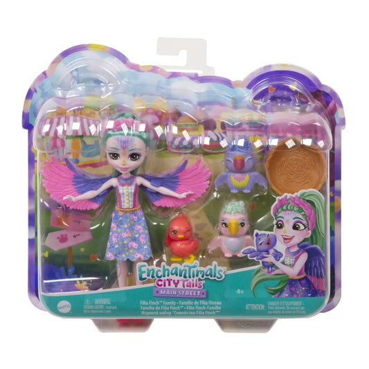 ENCHANTIMALS CITY TAILS MAIN STREET FAMILIA FILIEI FINCH, ENCHANTIMALS - SET