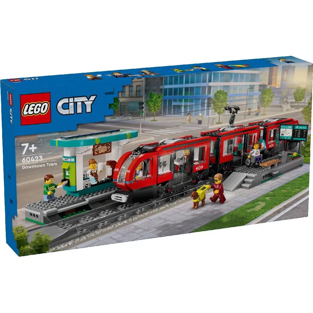 LEGO CITY TRAINS STATIE SI TRAMVAI IN CENTRUL ORASULUI 60423 , LEGO CITY