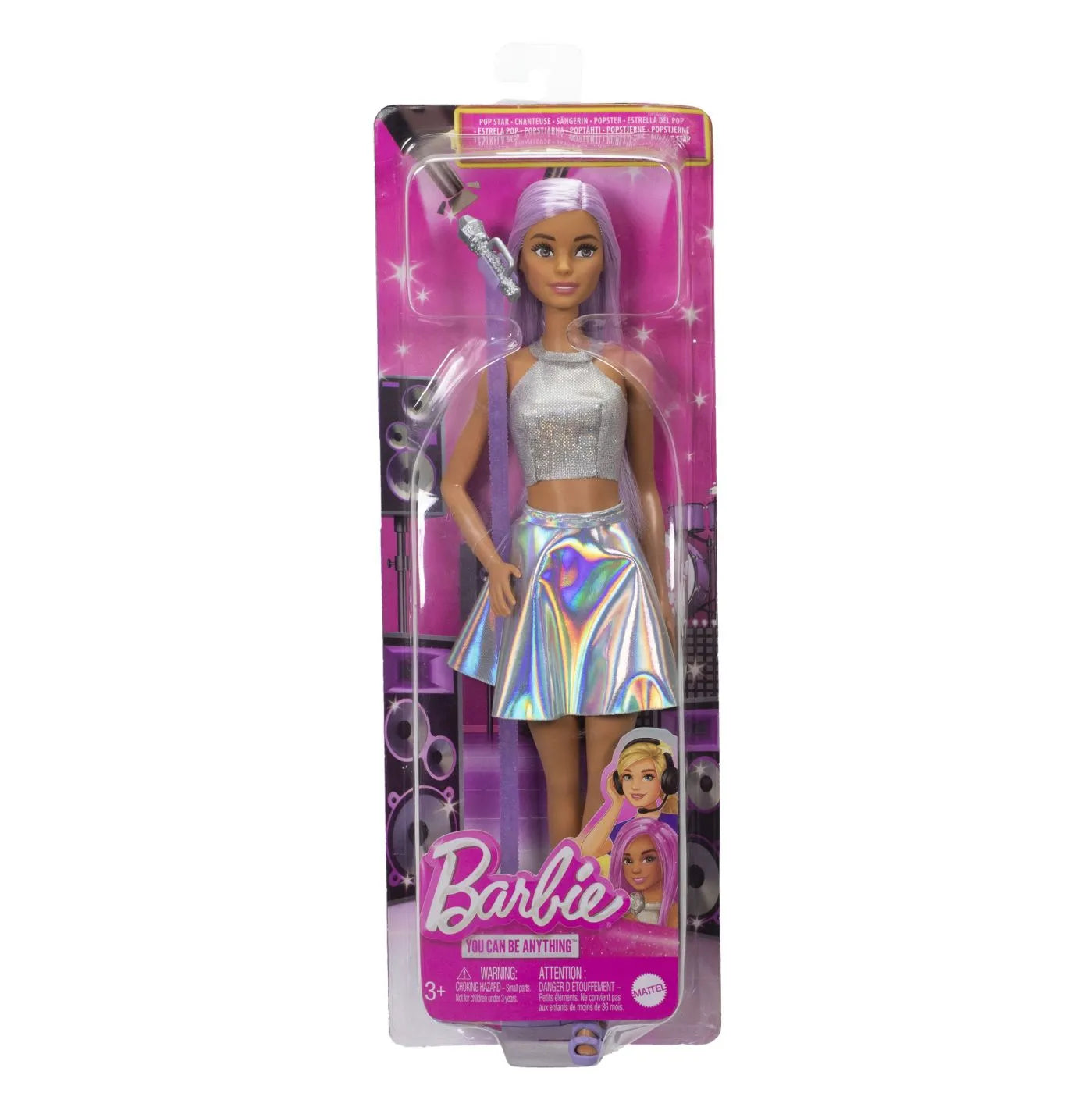 BARBIE PAPUSA BARBIE YOU CAN BE SET BARBIE STAR POP SI MICROFON, BARBIE - I CAN BE