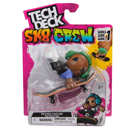 TECH DECH SK8 CREW PACHET PLACA SI FIGURINA 9.6CM CASTI VERZI, TECH DECK