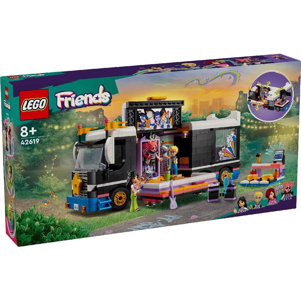 LEGO FRIENDS AUTOCAR DE TURNEU PENTRU STARURI POP 42619, LEGO FRIENDS