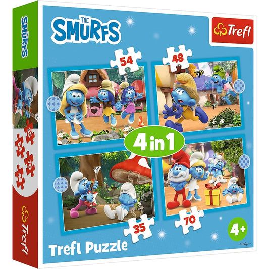 PUZZLE TREFL 4IN1 STRUMFII SATUL STRUMFILOR, TREFL 4IN1
