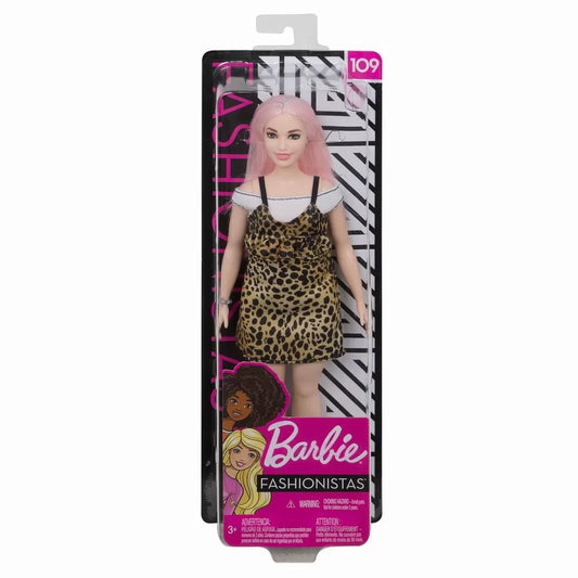 PAPUSA BARBIE FASHIONISTA CU PARUL ROZ, BARBIE - FASHIONISTAS