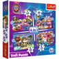 PUZZLE TREFL 4IN1 PATRULA CATELUSILOR MIGHTY MOVIE EROII, TREFL 4IN1