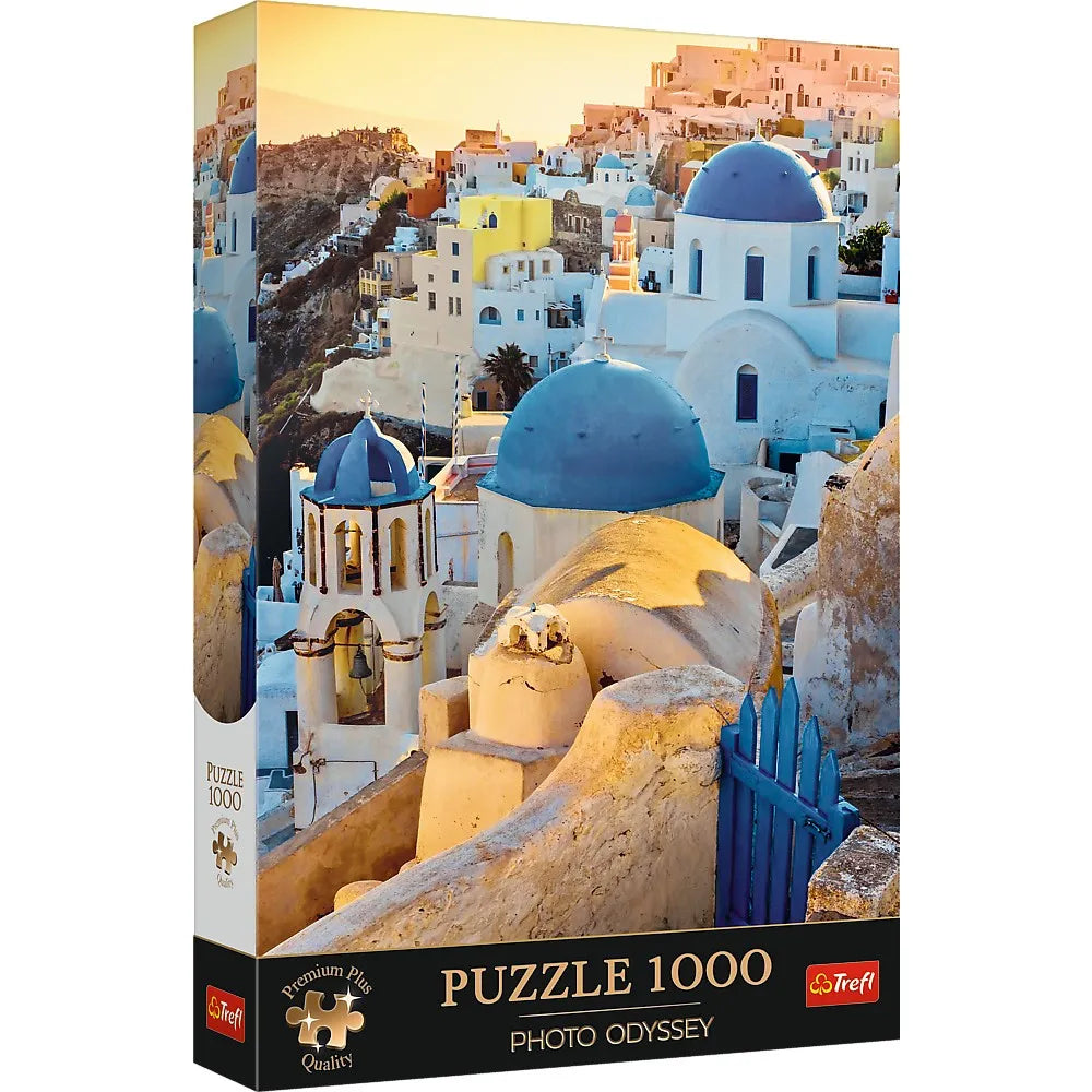 PUZZLE TREFL 1000 PREMIUM PLUS PHOTO ODYSSEY SANTORINI, TREFL 1000P