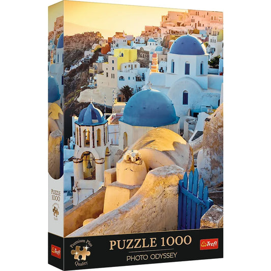 PUZZLE TREFL 1000 PREMIUM PLUS PHOTO ODYSSEY SANTORINI, TREFL 1000P