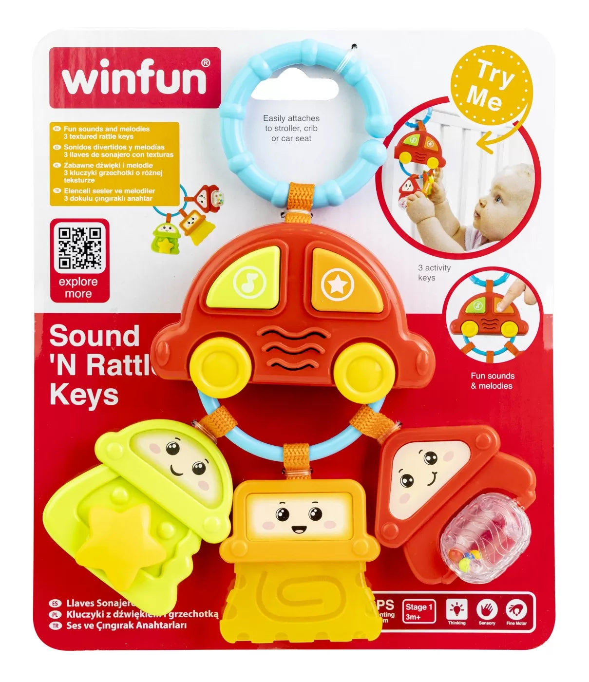 WINFUN ZORNAITOARE MASINUTA CU 3 CHEI, WINFUN