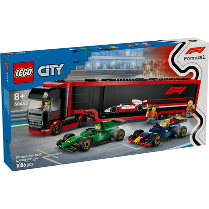 LEGO CITY CAMION F1 CU MASINILE F1 RB20 SI AMR24 60445, LEGO CITY
