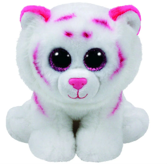 PLUS TY 24CM BEANIE BABIES TABOR TIGRU ALB ROZ, PLUS 24CM