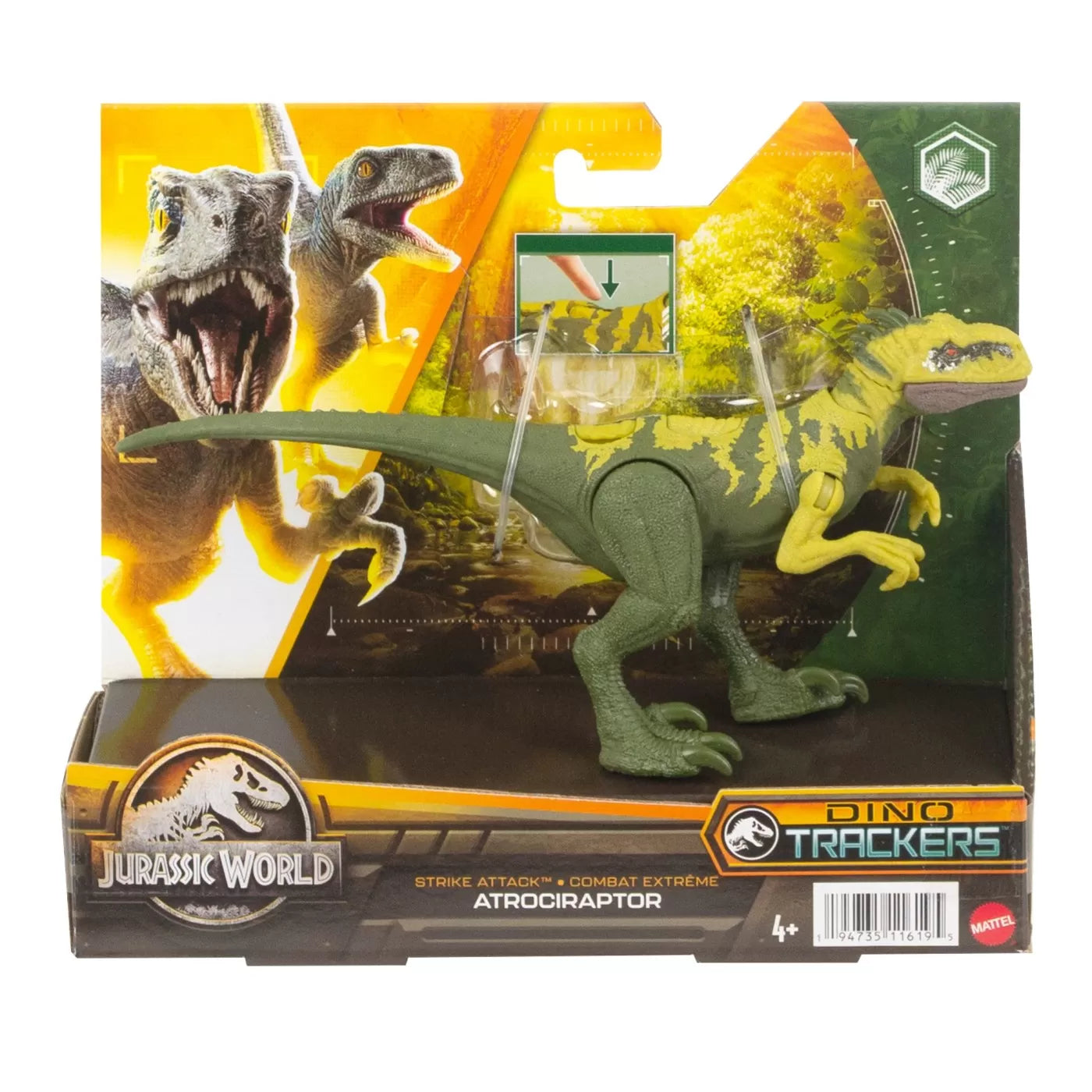 JURASSIC WORLD DINO TRACKERS STRIKE ATTACK DINOZAUR ATROCIRAPTOR, JURASSIC WORLD