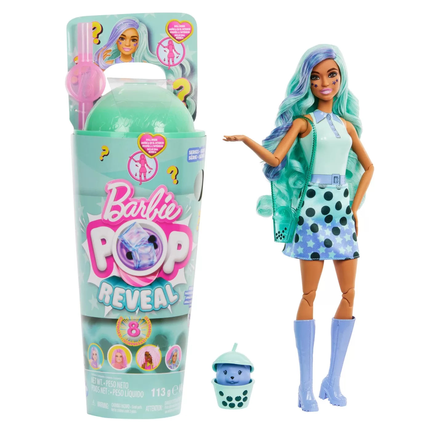 BARBIE POP REVEAL BUBBLE TEA PAPUSA BARBIE GREEN TEA, BARBIE - DREAMTOPIA