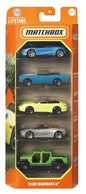 MATCHBOX SET 5 MASINUTE METALICE MBX BLUE HIGHWAYS II SCARA 1:64, MATCHBOX