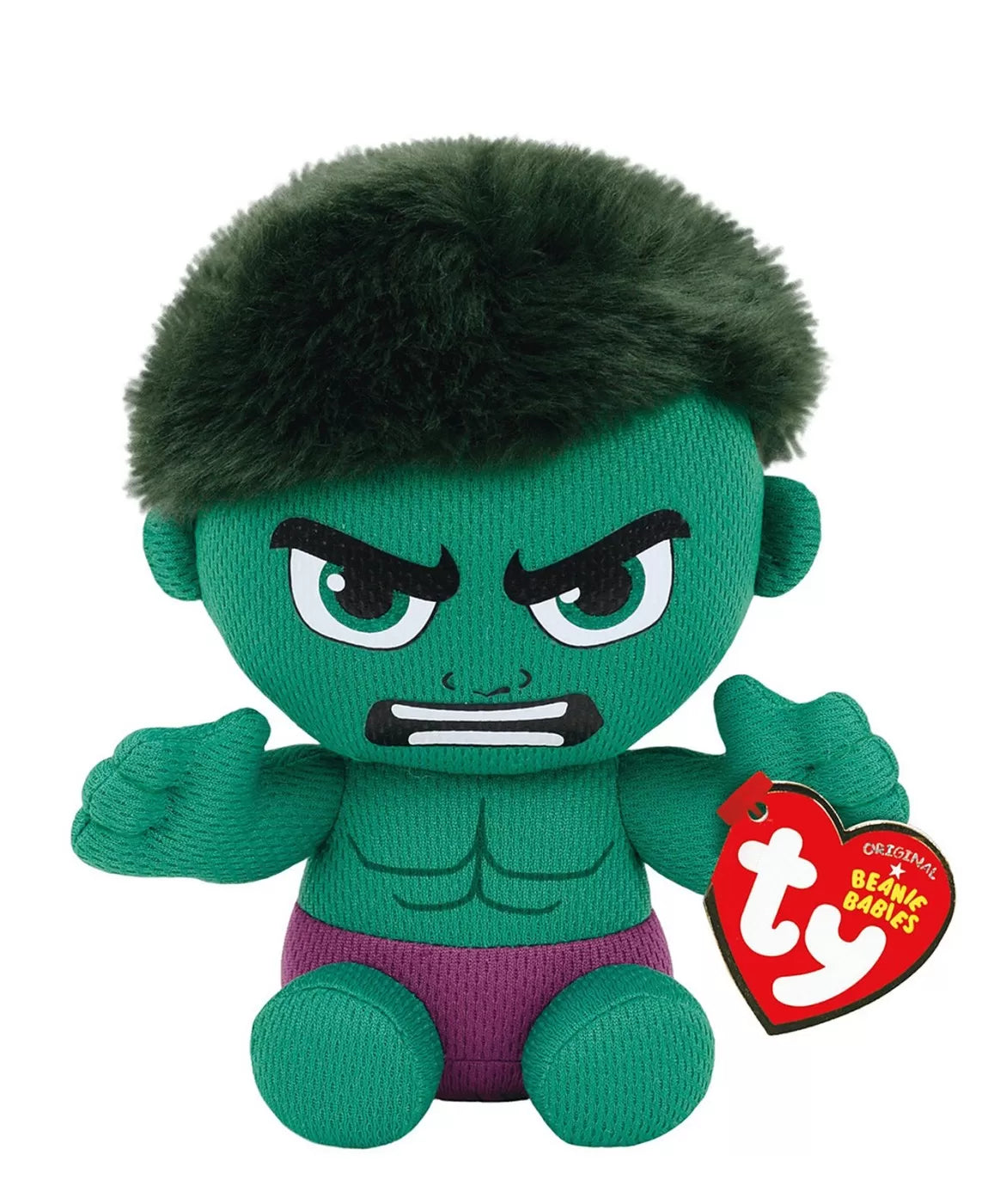 PLUS TY 15CM BEANIE BABIES MARVEL HULK , PLUS 15CM