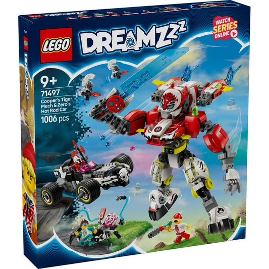 LEGO DREAMZZZ ROBOTUL TIGRU AL LUI COOPER SI MASINA HOT ROD A LUI ZERO 71497, LEGO DREAMZ
