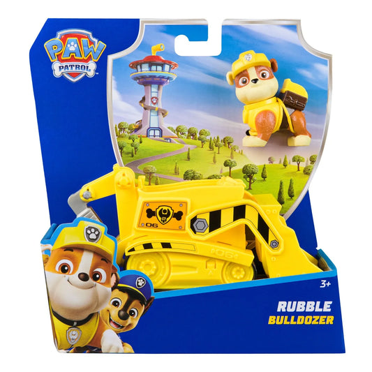 PATRULA CATELUSILOR SET VEHICUL DE BAZA BULDOZER SI FIGURINA RUBBLE, PATRULA CATELUSILOR