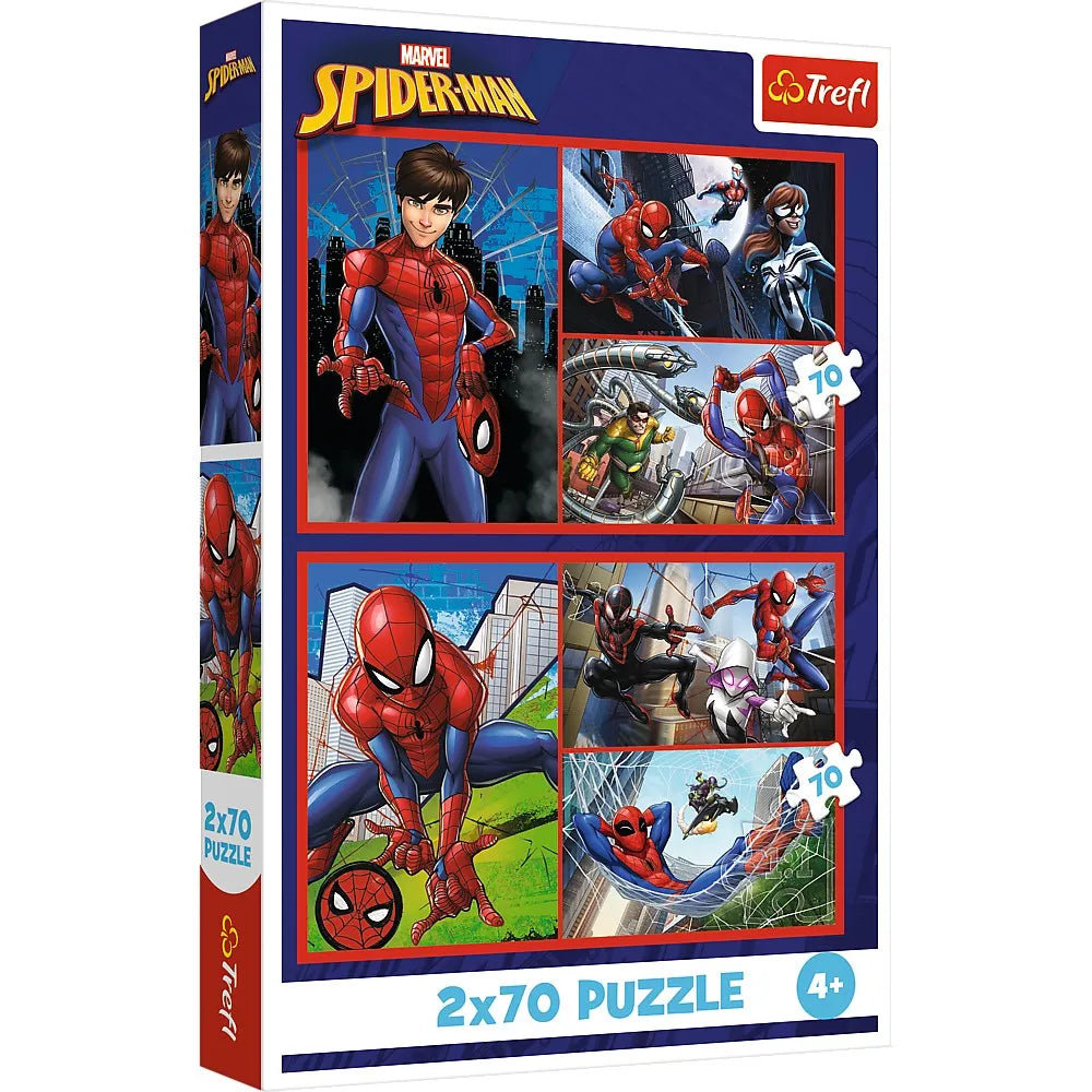PUZZLE TREFL 2X70 MARVEL SPIDER-MAN AVENTURILE LUI SPIDER-MAN, TREFL 2X70