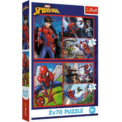 PUZZLE TREFL 2X70 MARVEL SPIDER-MAN AVENTURILE LUI SPIDER-MAN, TREFL 2X70