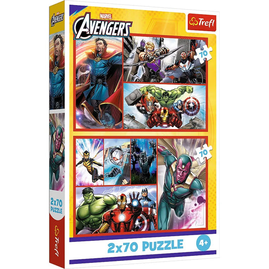 PUZZLE TREFL 2X70 MARVEL AVENGERS MISIUNEA SUPER EROILOR MARVEL AVENGERS, TREFL 2X70