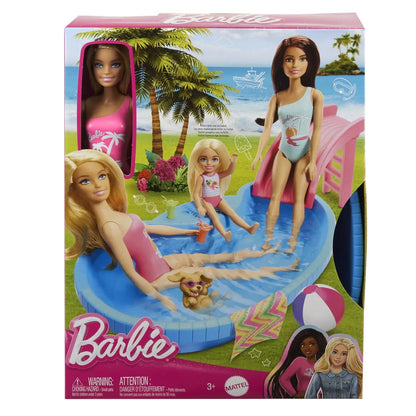 BARBIE SET PAPUSA BARBIE BLONDA SI PISCINA, BARBIE - I CAN BE