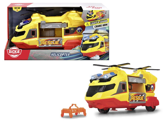 DICKIE ELICOPTER DE SALVARE CU SUNETE SI LUMINI 30CM, DICKIE