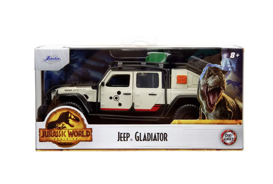 JADA JURASSIC WORLD MASINUTA METALICA JEEP GLADIATOR SCARA 1:32, JADATOYS