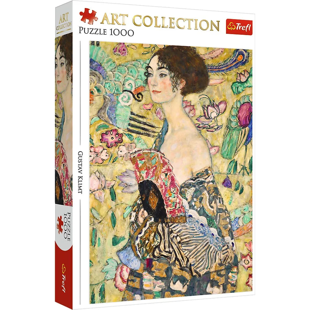 PUZZLE TREFL 1000 ART COLLECTION GUSTAV KLIMT DOAMNA CU EVANTAI, TREFL 1000P