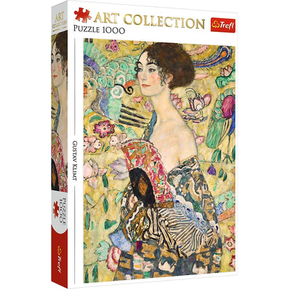 PUZZLE TREFL 1000 ART COLLECTION GUSTAV KLIMT DOAMNA CU EVANTAI, TREFL 1000P