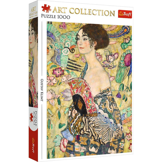 PUZZLE TREFL 1000 ART COLLECTION GUSTAV KLIMT DOAMNA CU EVANTAI, TREFL 1000P