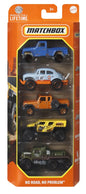 MATCHBOX SET 5 MASINUTE METALICE MBX NO ROAD NO PROBLEM SCARA 1:64, MATCHBOX