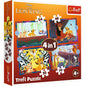 PUZZLE TREFL 4IN1 DISNEY REGELE LEU, TREFL 4IN1