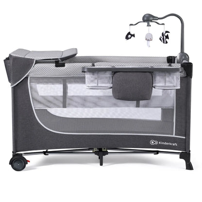 PATUT DE CALATORIE KINDERKRAFT LEODY, CU ACCESORII, GREY, KINDERKRAFT
