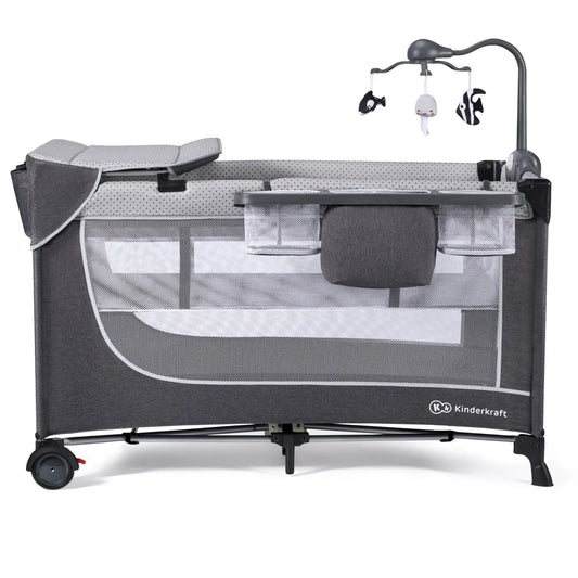PATUT DE CALATORIE KINDERKRAFT LEODY, CU ACCESORII, GREY, KINDERKRAFT
