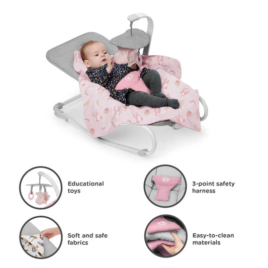 SEZLONG 3 IN 1, KINDERKRAFT FELIO 2, PEONY ROSE, KINDERKRAFT