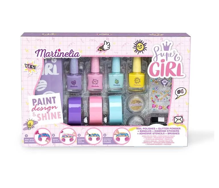 MARTINELIA SUPER GIRL SET PENTRU UNGHII SI BRATARI, SUPER GIRL